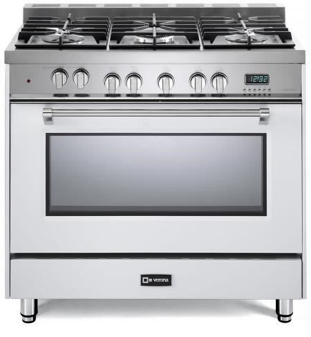 Verona Appliances 36 in Dual Fuel Single Oven Range Prestige Series
